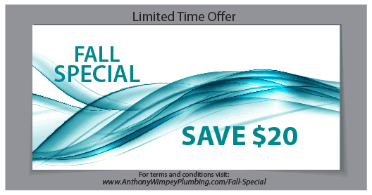 Anthony Wimpey Plumbing 2018 Fall Special Coupon